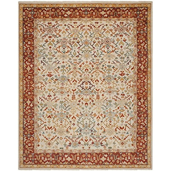 Traditional Rug - Sultanabad Wool Pile, Cotton Weft -Ivory/Multi-Color:Ivory/Multi,Design:Traditional,Shape:Oversized,Size:14'L x 10'W