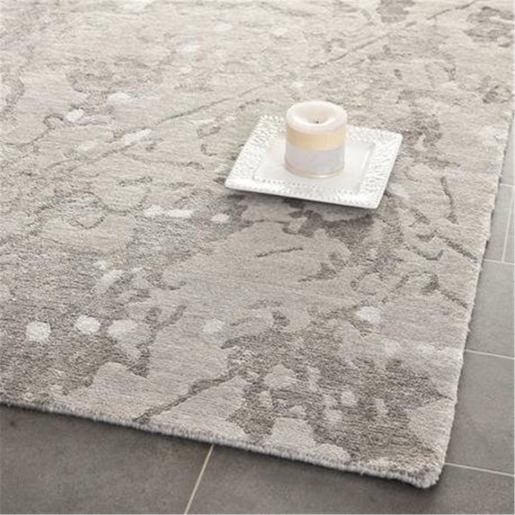 Traditional Rug - Tibetan 15% Wool, 70% Viscose, 15% Cotton -Smoke-Color:Smoke,Design:Traditional,Shape:Large Rectangle,Size:10'L x 8'W