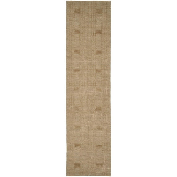 Traditional Rug - Tibetan Wool Pile -Gold-Color:Gold,Design:Traditional,Shape:Runner,Size:10'L x 2'6" W