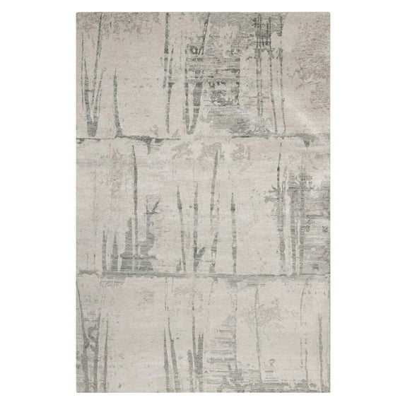Traditional Rug - Tibetan Wool/Viscose -Granite-Color:Granite,Design:Traditional,Shape:Large Rectangle,Size:12'L x 9'W