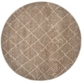 thumbnail image 1 of Traditional Rug - Tunisia -Brown-Color:Brown,Design:Traditional,Shape:Round,Size:6'L x 6' W, 1 of 8