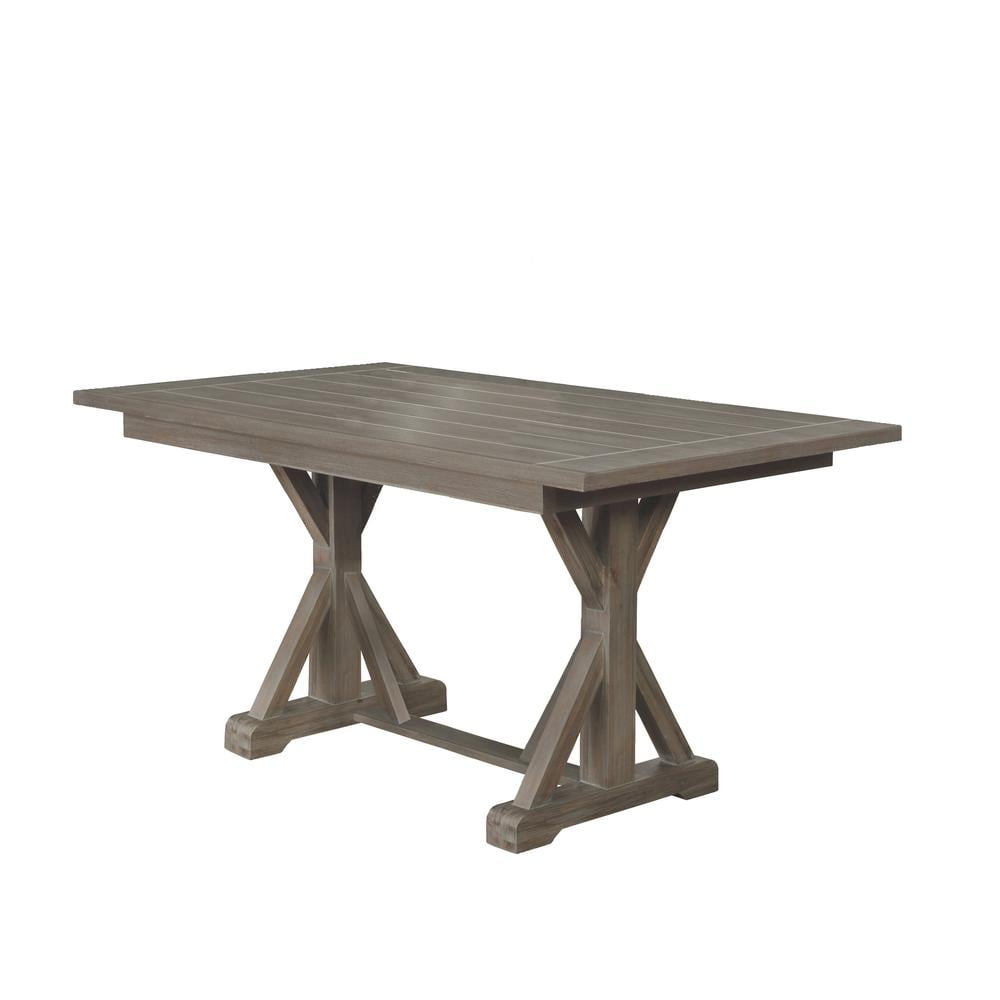 Traditional Rustic Brown Gray Wood Counterheight Dining Table - Walmart.com