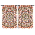 thumbnail image 1 of Traditional Sacred Mandala Curtains Set of 2 42x63 Inch Rod Pocket Tier Folk Style Window Treatment, 1 of 2
