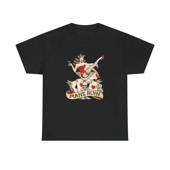 Traditional Sailor Flash Tattoo Navy Inspired Vintage Art Unisex T-Shirt, up to size 5XL