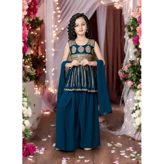 Traditional Salwar Kameez Suit for Young Girls, Cultural Wear, 01