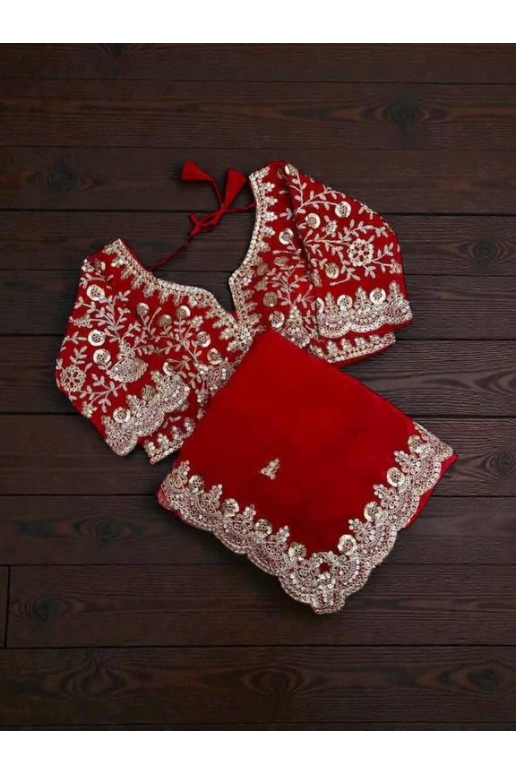 Traditional Saree with Ready Blouse, Cultural Wear for Women