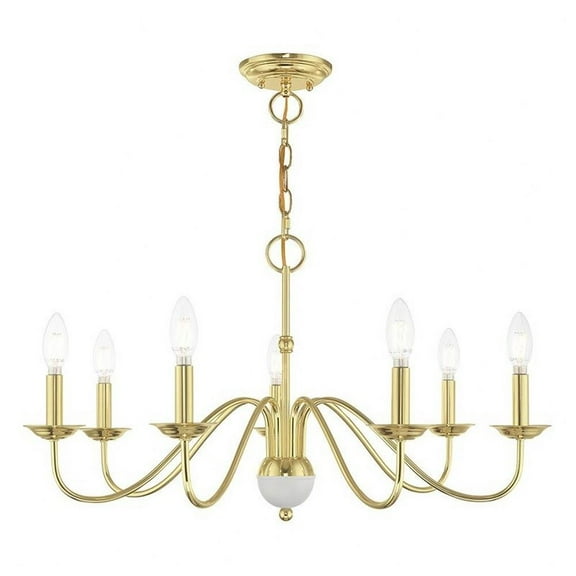Traditional Seven Light Chandelier-Polished Brass Finish Bailey Street Home 218-Bel-3110581