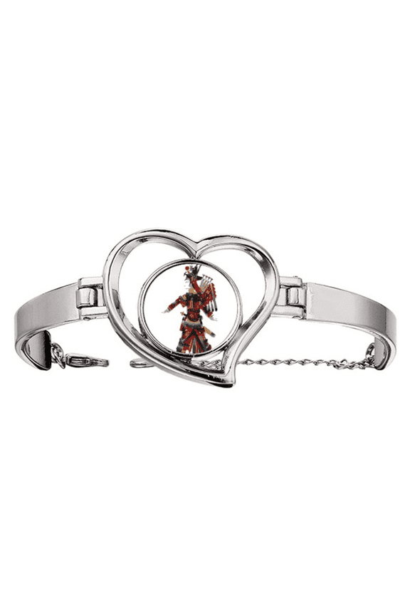 Traditional Shadow Play Chinese Opera Bracelet Heart Jewelry Wire Bangle