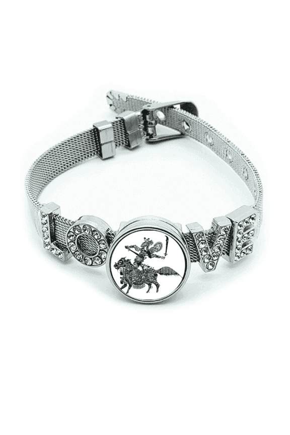 Traditional Shadow Play Chinese Opera Female Bracelet Wristband Crystal Love Adjustable Bangle