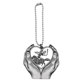 thumbnail image 1 of Traditional Shadow Play Chinese Opera Female Car Keychain Heart Pendant Ornament Charm, 1 of 3