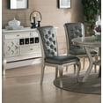 thumbnail image 1 of Traditional Silver hue Set of 2 Dining Chairs Formal Tufted Back Upholstered Cushion Seat Kitchen Breakfast Room Side Chairs, 1 of 9