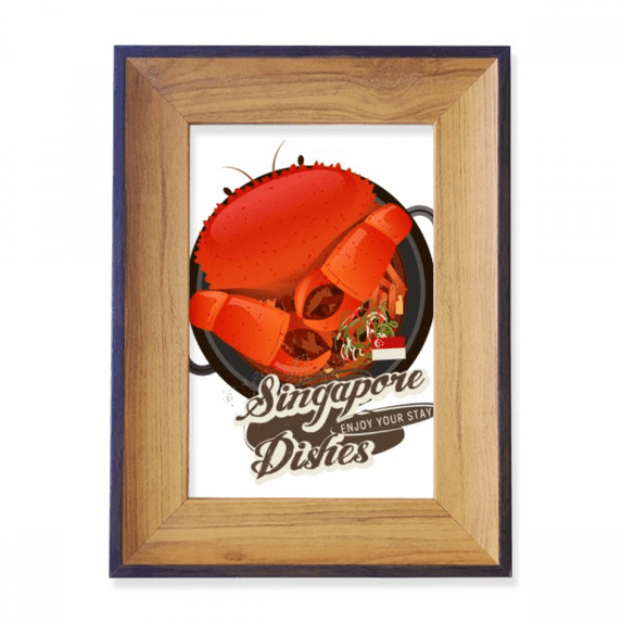 Traditional Singapore Chili Crab Photo Frame Exhibition Display Art Desktop Painting