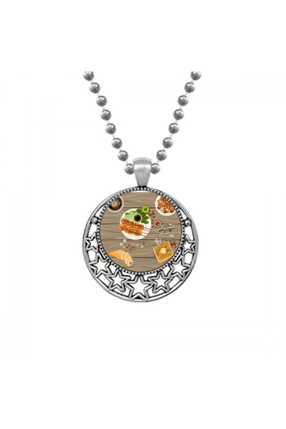Traditional Singapore Crusine Necklaces Pendant Retro Moon Stars Jewelry