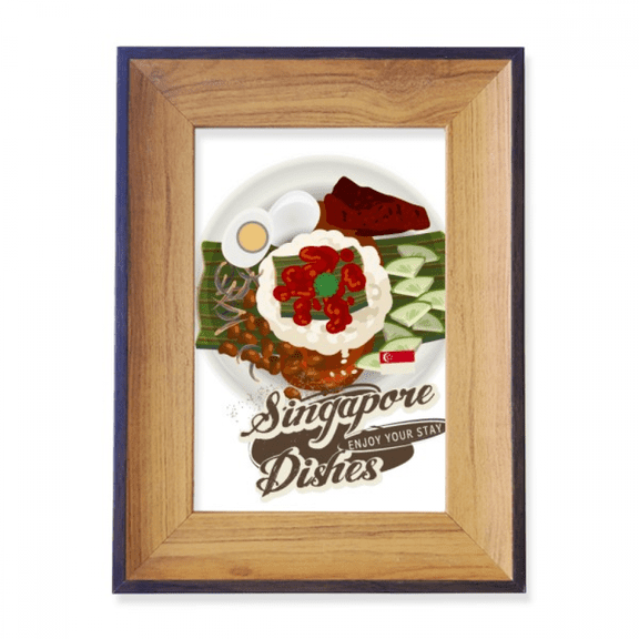 Traditional Singapore Nasi Lemak Photo Frame Exhibition Display Art Desktop Painting