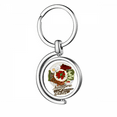 thumbnail image 1 of Traditional Singapore Nasi Lemak Rotating Keychain Metal Keyring Holder, 1 of 2