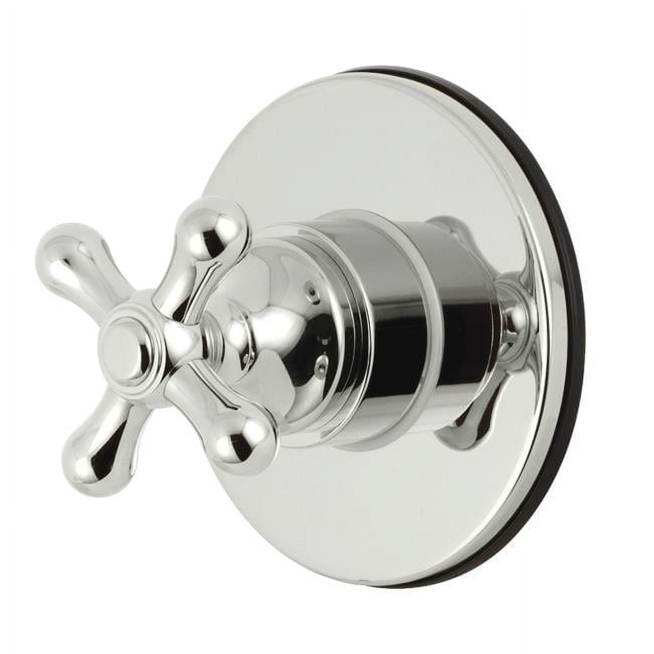 Polished Chrome Wall-Mounted Cross Handle Diverter Valve