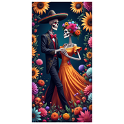 Traditional Skeleton Day of the Dead Floral Design Elegant Mexican Festival for Holiday Party Home Decor Celebration