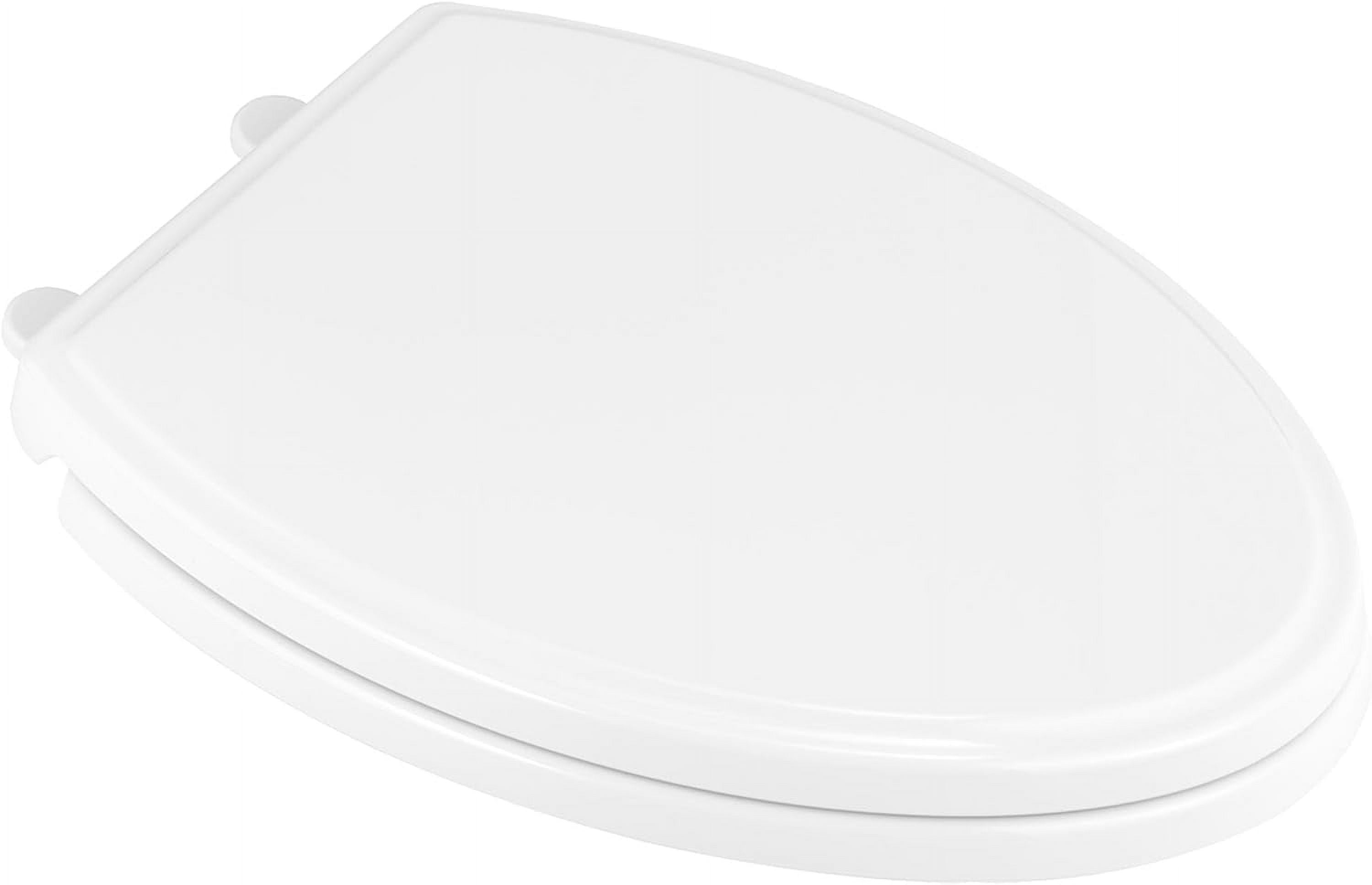 White Elongated Slow-Close Toilet Seat with EverClean Surface