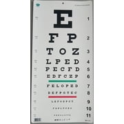 BASCH Traditional Snellen Eye Chart with Red Green Bar Visual Acuity Test 6m / 20ft