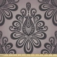 thumbnail image 1 of Ambesonne Traditional Fabric by the Yard Upholstery, Damask Black Motifs, 10 Yards, Mauve Charcoal Grey, 1 of 5