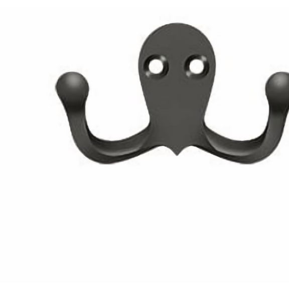 Deltana WDH15U10B Wall Mount Double Prong Utility Hook Oil Rubbed Bronze