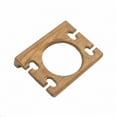 thumbnail image 1 of Traditional Solid Teak Wall Mount Glass and Toothbrush Holder, 1 of 6