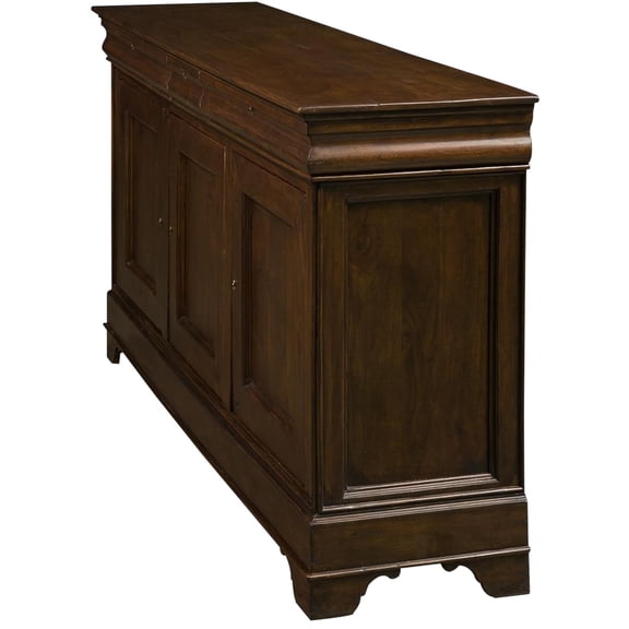 Traditional Solid Walnut Buffet with Cognac Finish