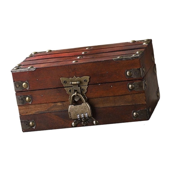 Traditional Sturdy Wood Jewelry Case Lockable Storage Box Accessory for Necklaces Rings Bracelets Storage