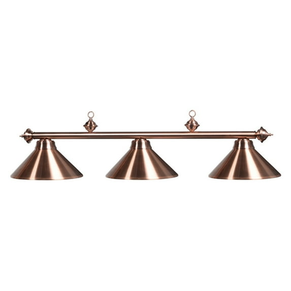 Traditional Style 54" 3-Light Billiard Pendant Light - Antique Copper