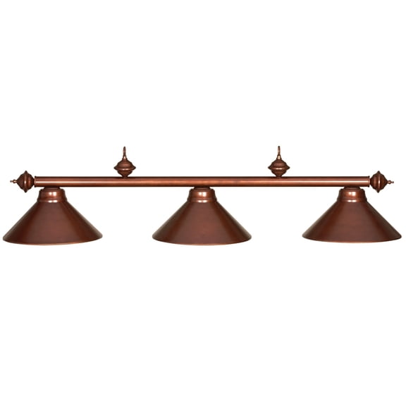 Traditional Style 54" 3-Light Billiard Pendant Light - Chestnut