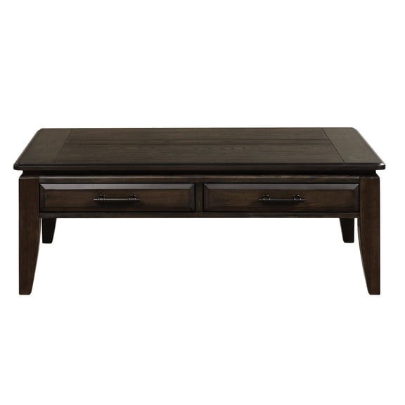 Traditional Style Cocktail Table | For Entertaining Guests in Living Area | Dark Mahogany Finish | Enhances Room Aesthetic