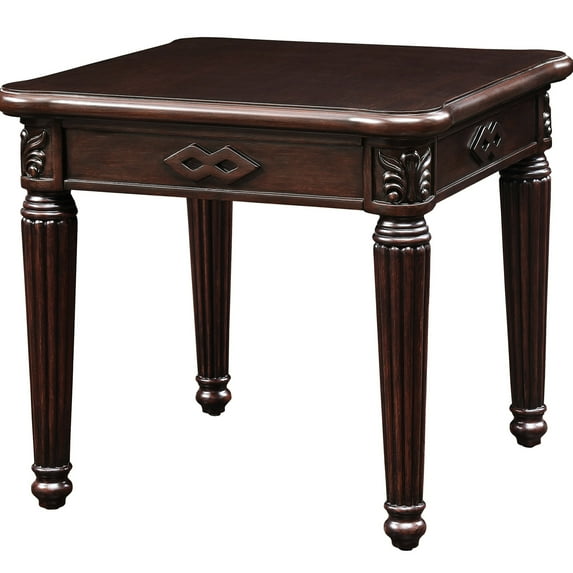 Rectangular End Table in Espresso Finish - Aesthetically Pleasing in Living Rooms