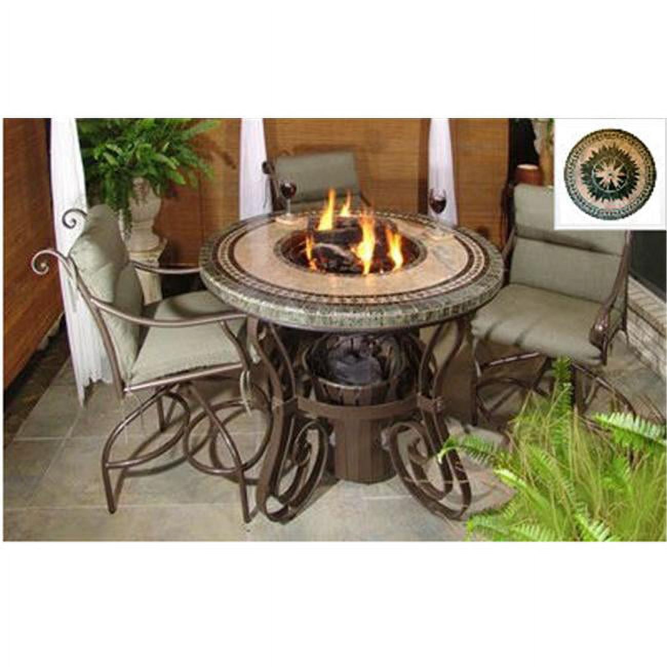 Traditional Style Fire Table-36 in. Tall x 48 in. Diameter Morocco Fire ...