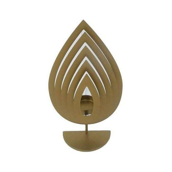 Traditional Style Metal Tealight Candle Holder, Gold - Small