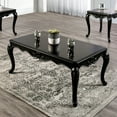 thumbnail image 1 of Traditional Style Rectangle Coffee Table Curved Shaped Legs Carved Design Solid Wood Structure Espresso / Black Finish, 1 of 6