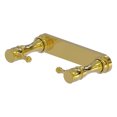 thumbnail image 1 of Traditional Style Rollerless Toilet Tissue Holder in Polished Brass, 1 of 2