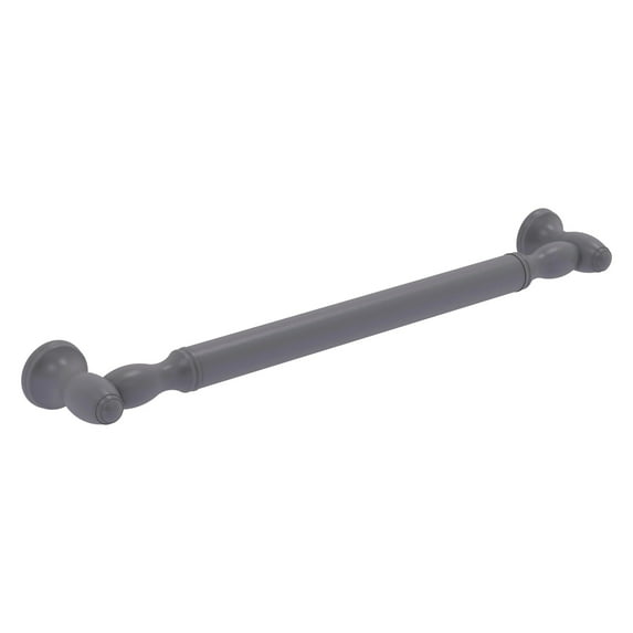 Traditional Style Smooth Grab Bar - Matte Gray / 16 Inch