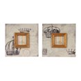 thumbnail image 1 of Traditional Style Square Wooden Photo Frames, Set of 2, Brown- Saltoro Sherpi, 1 of 5
