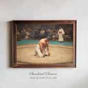 Traditional Sumo Wrestling Japanese Arena Scene Warrior Martial Arts