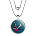 thumbnail image 1 of Traditional Swallow 1" Pendant with Sterling Silver Plated Chain, 1 of 3