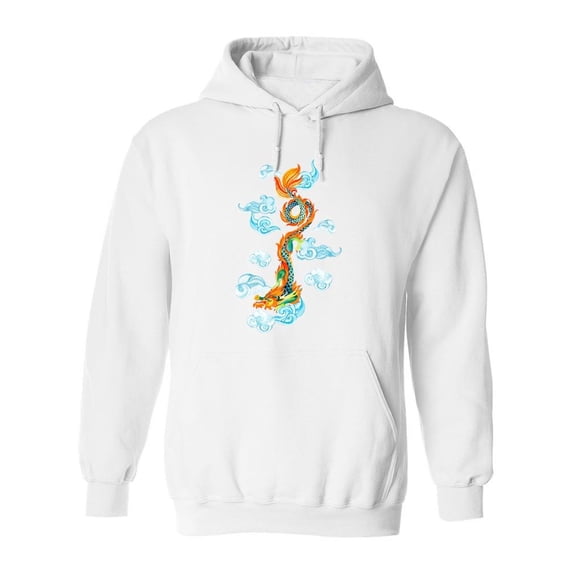Traditional Symbol Of Dragon Hoodie Men -Image by Shutterstock, Male x-Large
