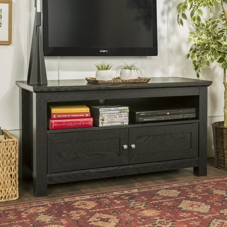 Walker Edison - Modern TV Stand Cabinet for Most Flat-Panel TVs Up to 50" - Black