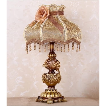 YmkYcun Traditional Bedside Table Lamp Blue Victorian Style Handmade