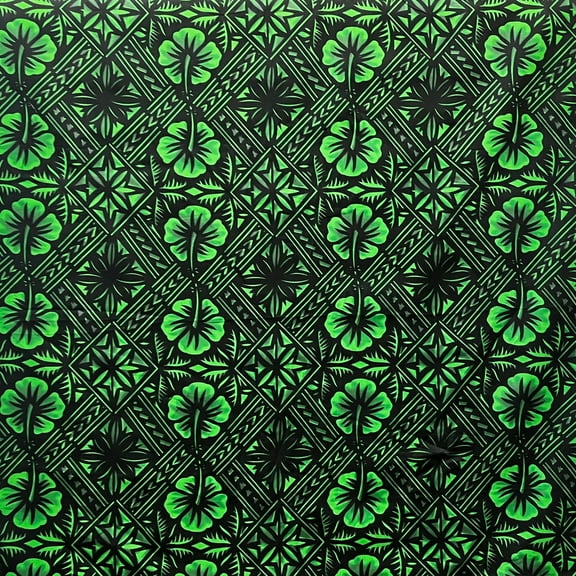 Traditional Tapa Hibiscus Fabric | Cotton