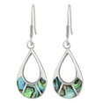 thumbnail image 1 of Traditional Teardrop Abalone Shell Inlay Sterling Silver Dangle Earrings, 1 of 5