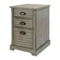 thumbnail image 1 of Traditional Three Drawer Wood File Drawer Storage Cabinet Gray, 1 of 8