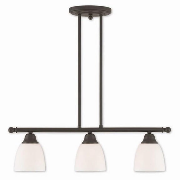 Traditional Three Light Chandelier-Bronze Finish Bailey Street Home 218-Bel-2120617