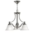 thumbnail image 1 of Traditional Three Light Chandelier-Brushed Nickel Finish-Etched Opal Glass Color Bailey Street Home 81-Bel-2998272, 1 of 9