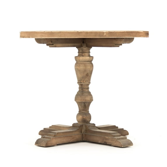 Traditional Timeo Square Wood Side Table-Beige