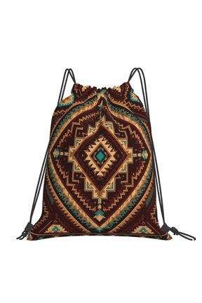 Traditional Tribal Inspired Pattern Large Drawstring Backpack Casual Cinch Sack Bag Backpack for Sports Hiking Travel Gym